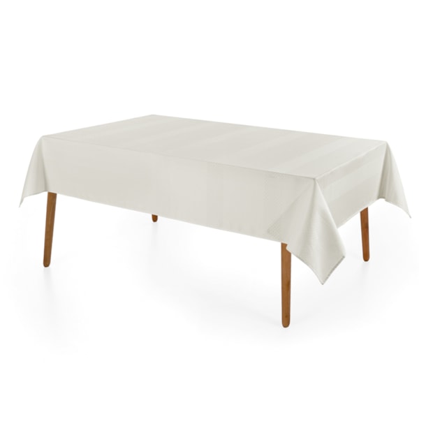 Toalha de Mesa Retangular Karsten Jacquard Sempre Limpa Oslo 8 Lugares 1,60m x 2,70m