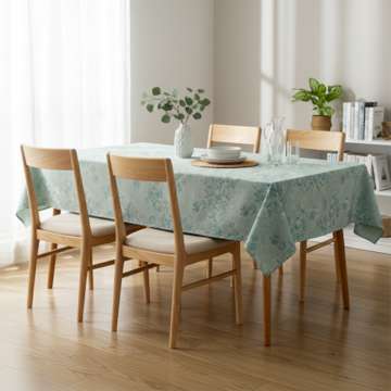 Toalha de Mesa Retangular Karsten Jacquard Sempre Limpa Roman 6 Lugares 1,60m x 2,20m