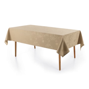 Toalha de Mesa Retangular Karsten Jacquard Sempre Limpa Roman 8 Lugares 1,60m x 2,70m