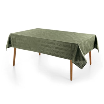 Toalha de Mesa Retangular Karsten Jacquard Sempre Limpa Serena 8 Lugares 1,60m x 2,70m
