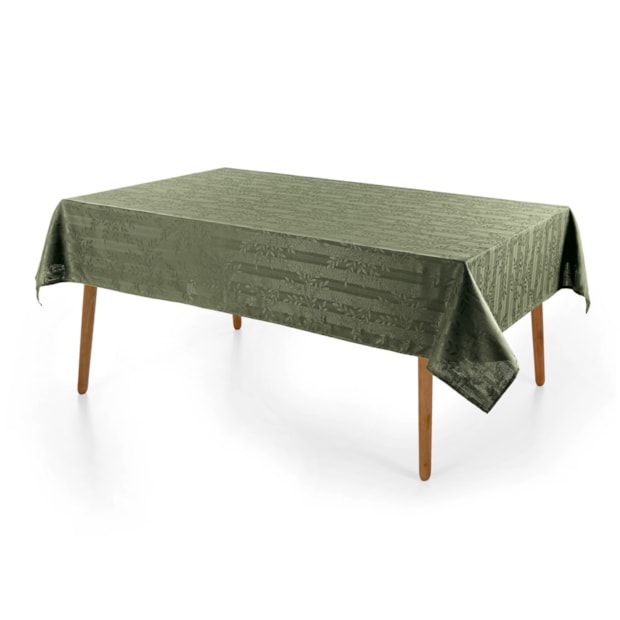 Toalha de Mesa Retangular Karsten Jacquard Sempre Limpa Serena 8 Lugares 1,60m x 2,70m