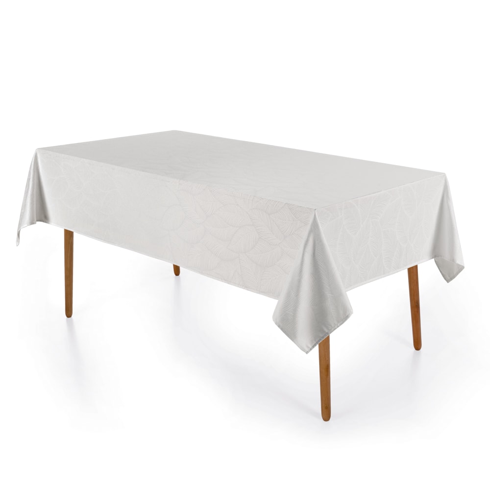Toalha de Mesa Retangular Karsten Jacquard Tilia 6 Lugares 1,40m x 2,10m