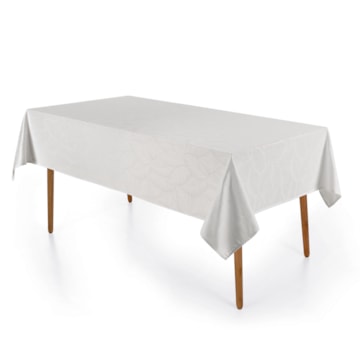 Toalha de Mesa Retangular Karsten Jacquard Tilia 6 Lugares 1,40m x 2,10m