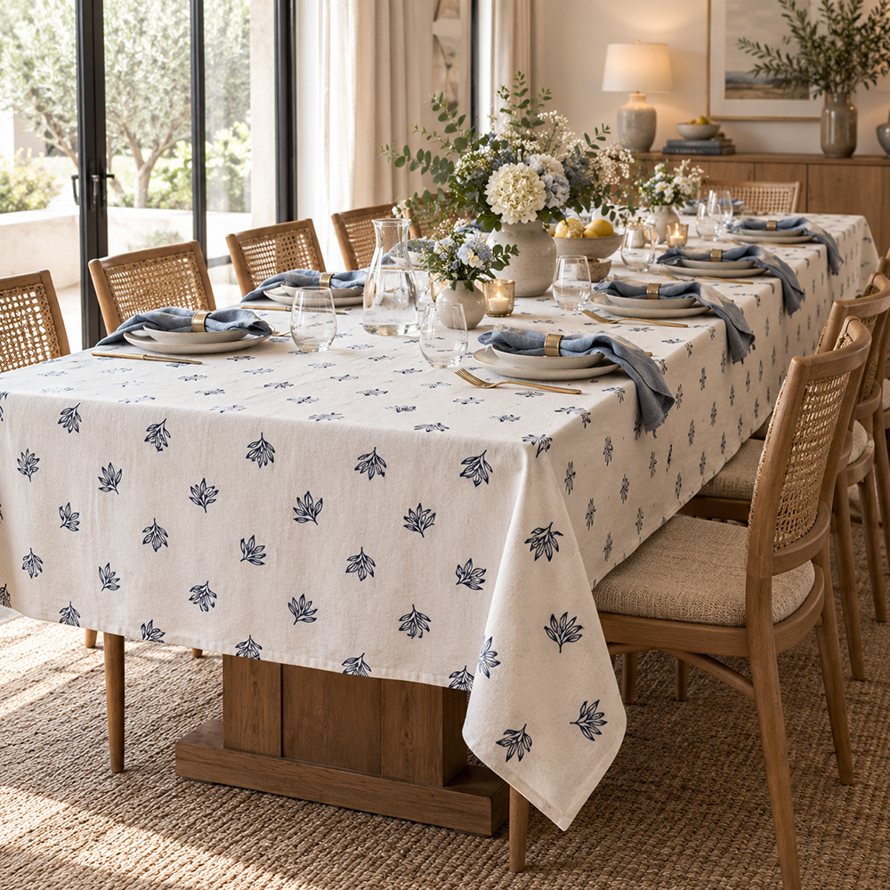 Toalha de Mesa Retangular Nativa Floral 10 Lugares 1,40m x 3,00m
