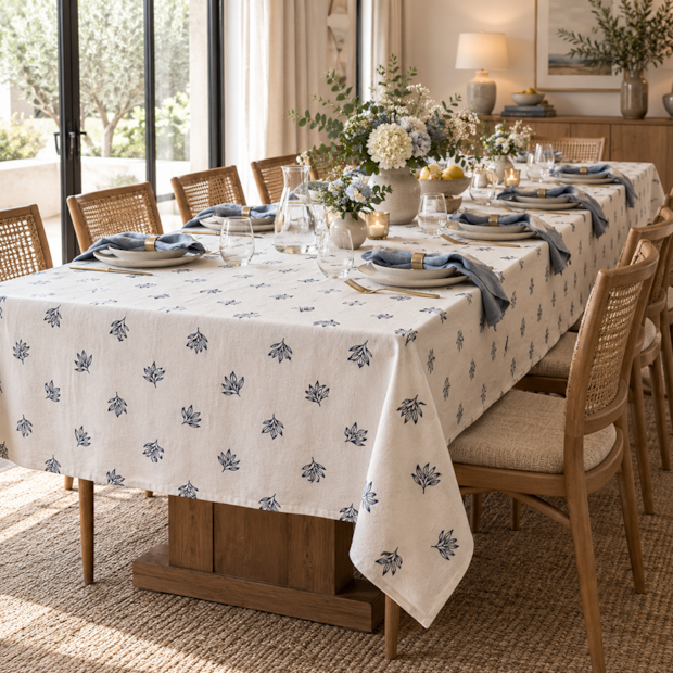 Toalha de Mesa Retangular Nativa Floral 10 Lugares 1,40m x 3,00m