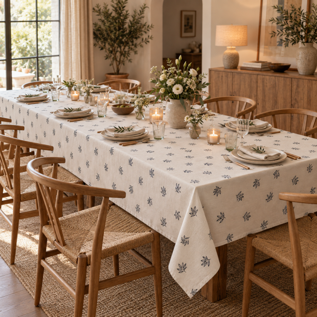 Toalha de Mesa Retangular Nativa Floral 10 Lugares 1,40m x 3,00m