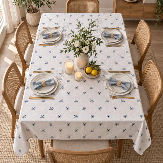 Toalha de Mesa Retangular Nativa Floral 6 Lugares 1,40m x 2,10m