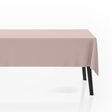 Toalha de Mesa Retangular Naturalle Limpeza Prática Mesa Lisa Rosé 8 lugares 1,60m x 2,50m