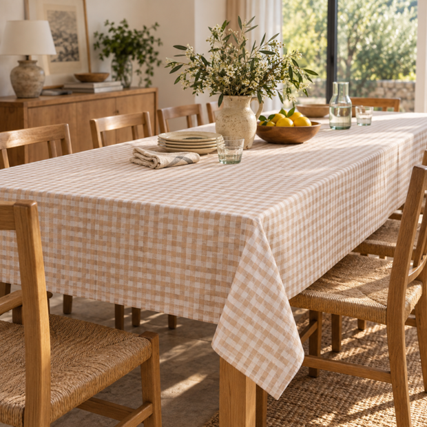 Toalha de Mesa Retangular Picnic Xadrez 10 Lugares 1,40m x 3,00m