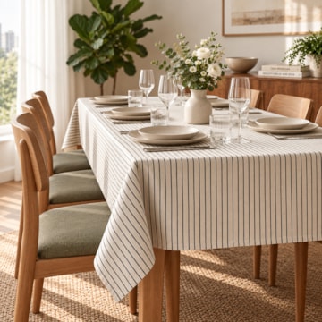Toalha de Mesa Retangular Riviera Listra 10 Lugares 1,40m x 3,00m