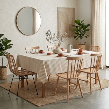 Toalha de Mesa Retangular Riviera Listra 12 Lugares 1,40m x 3,50m