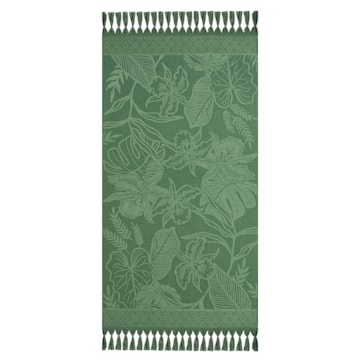 Toalha de Praia Buddemeyer Luxus La Palma 100% Algodão c/ Franjas em Macramê 90cm x 1,80m