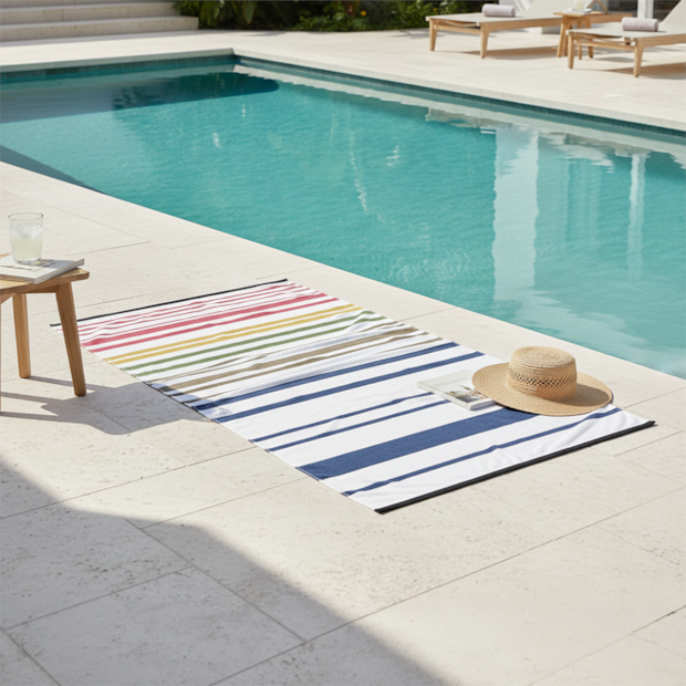 Toalha de Praia Buddemeyer Luxus Montauk Aveludada 100% Algodão 1,00m x 1,80m - Gramatura: 450g/m²