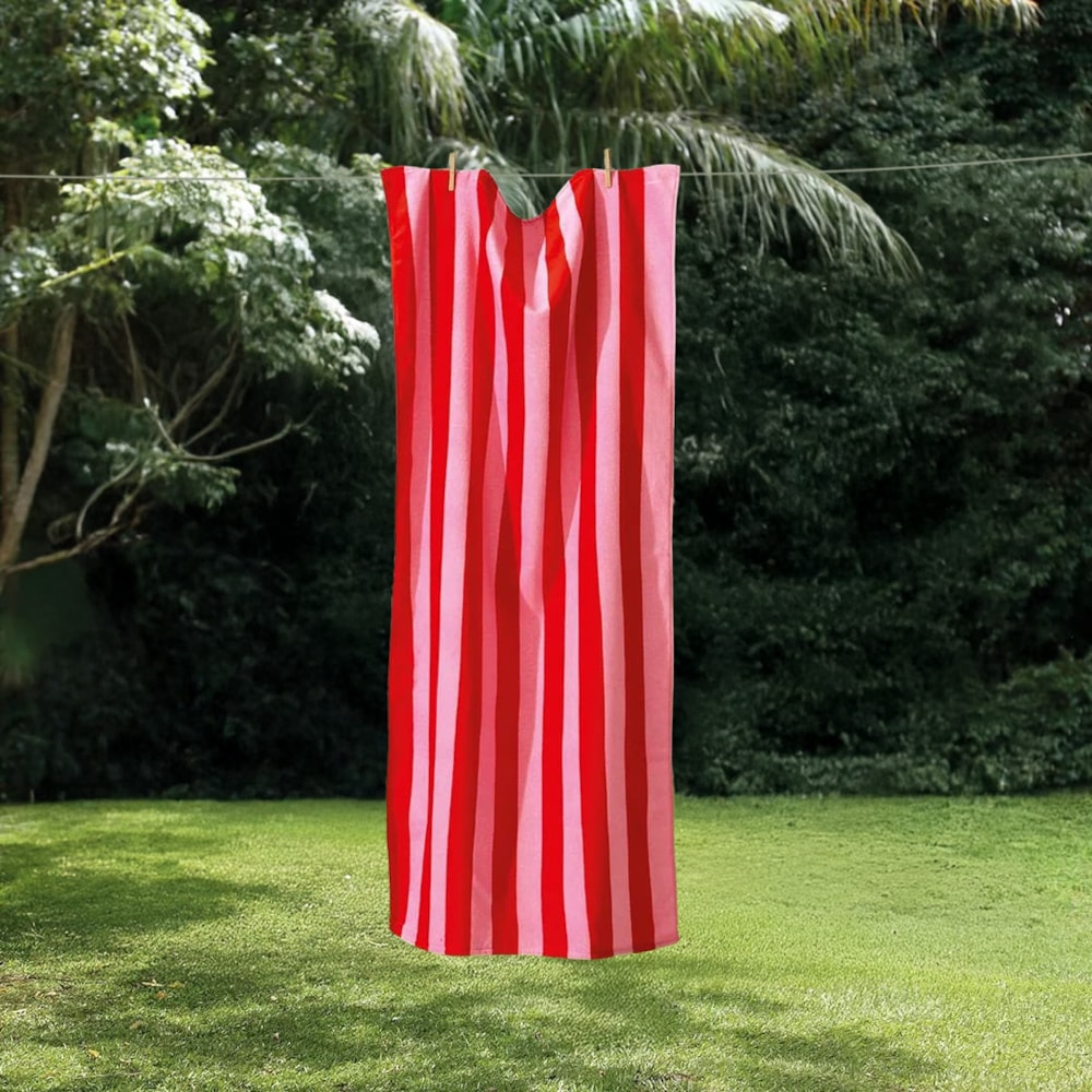 Toalha de Praia Dohler Aveludada Cabana Stripes 100% Algodão - Gramatura: 320g/m²