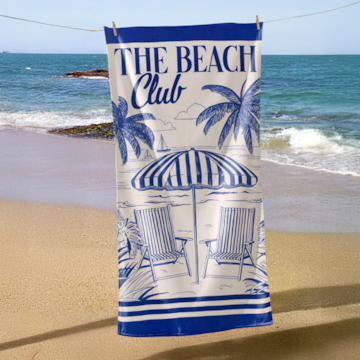 Toalha de Praia Dohler Beach Club Aveludada 100% Algodão - Gramatura: 320g/m²