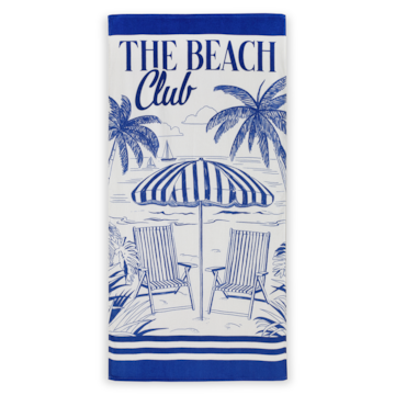 Toalha de Praia Dohler Beach Club Aveludada 100% Algodão - Gramatura: 320g/m²