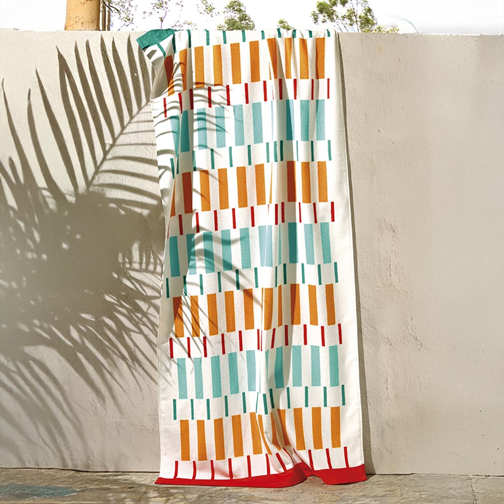 Toalha de Praia Dohler Color Mix Aveludada 100% Algodão - Gramatura: 320g/m²