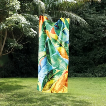 Toalha de Praia Dohler Litoral Aveludada 100% Algodão - Gramatura: 320 g/m²