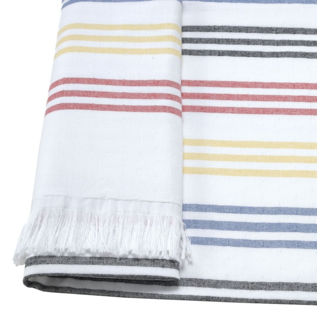 Toalha de Praia Dohler Solaris Fio Tinto c/ Franja 100% Algodão - Gramatura: 340 g/m²