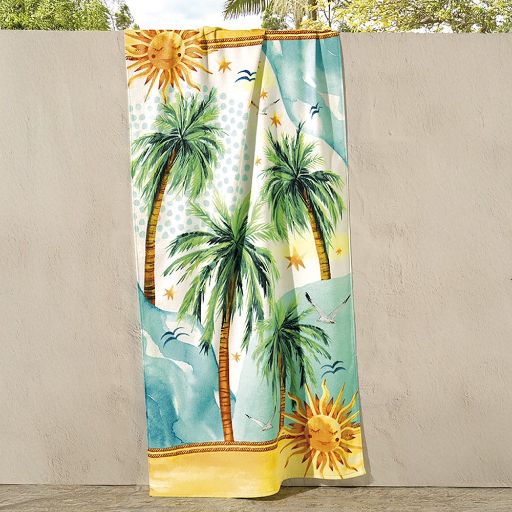 Toalha de Praia Dohler Summer Feeling Aveludada 100% Algodão - Gramatura: 320g/m²