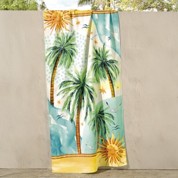 Toalha de Praia Dohler Summer Feeling Aveludada 100% Algodão - Gramatura: 320g/m²