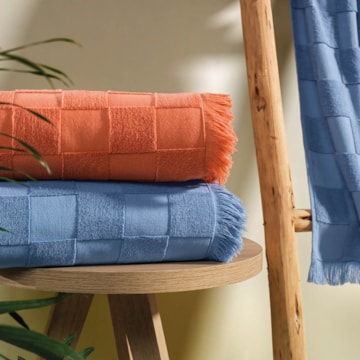 Toalha de Praia Karsten Fáros com Franjas 100% Algodão 80cm x 1,50m