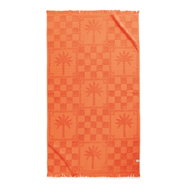 Toalha de Praia Karsten Sol Jacquard com Franjas 100% Algodão 86cm x 1,50m - Gramatura: 480g/m²