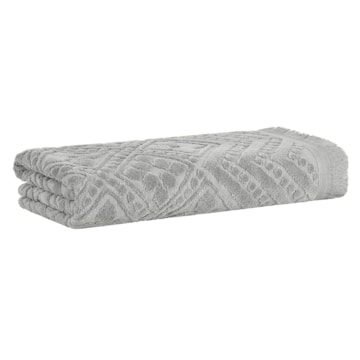 Toalha de Rosto Buddemeyer Anis Jacquard Aveludada 100% Algodão c/ Franjas - Gramatura: 420g/m²