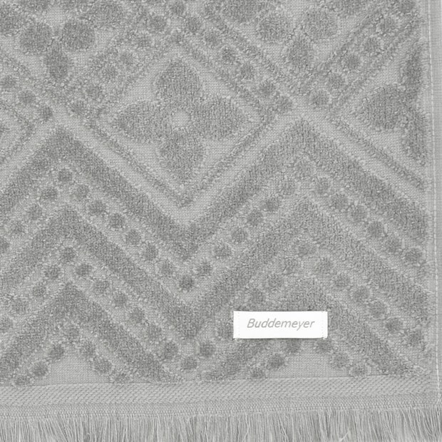Toalha de Rosto Buddemeyer Anis Jacquard Aveludada 100% Algodão c/ Franjas - Gramatura: 420g/m²