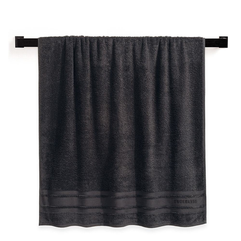 Toalha de Rosto Trussardi Lecce Barra Bordada 100% Algodão Fio Penteado - Gramatura 500g/m²