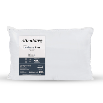 Travesseiro Altenburg Levitare Plus 100% Algodão Percal 233 Fios Suporte Firme 50cm X 70cm (1 Peça)