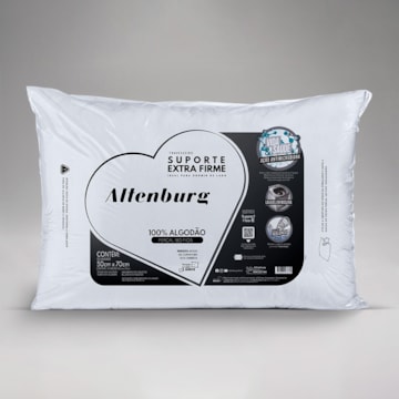 Travesseiro Altenburg Suporte Extra Firme 100% Algodão Percal 180 fios 50cm x 70cm (1 Peça)