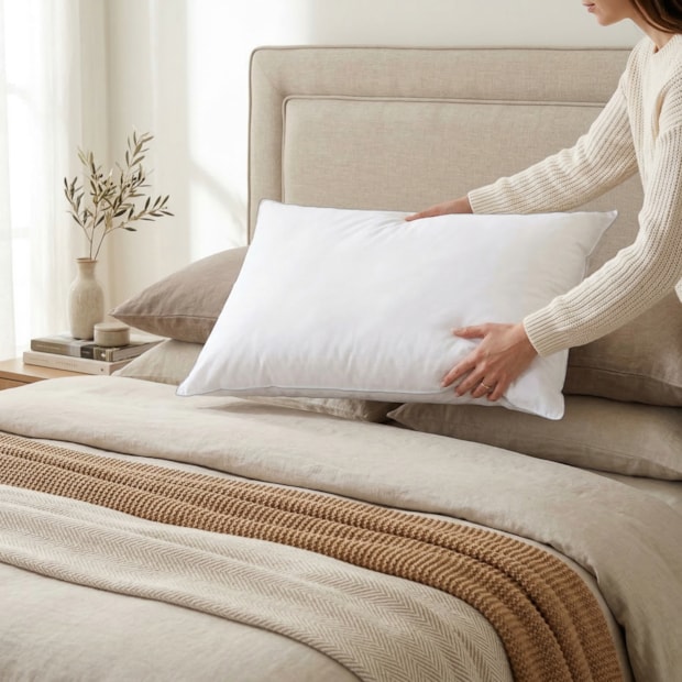 Travesseiro Dália 100% Algodão 233 fios Suporte Firme 50cm x 70cm (1 Peça)