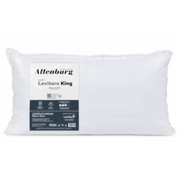Travesseiro King Size Altenburg Levitare King 100% Algodão Percal 233 Fios Suporte Firme 50cm X 90cm (1 Peça)
