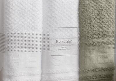Kit 3 Peças Pano de Copa Karsten Cuisine 100% Algodão