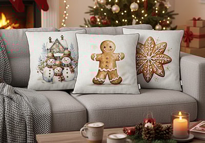 Kit 3 Peças Capa de Almofada Natal Doce 