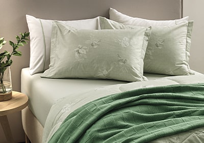 Jogo de Cama Casal Karsten Mauren 100% Algodão Percal 200 Fios