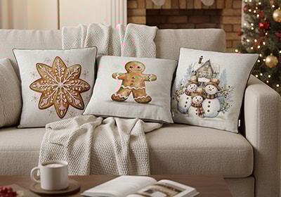 Kit 3 Peças Capa de Almofada Natal Doce 