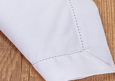 Kit 4 peças Guardanapo de Tecido Casa Argivai À Jour Verde Musgo Percal 100% Algodão