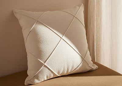 Capa de Almofada Boucle Treliça