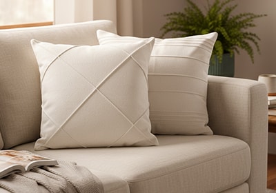 Capa de Almofada Boucle Treliça