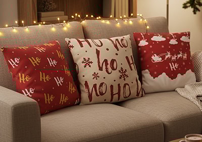 Kit 3 Peças Capa de Almofada Natal Minimal