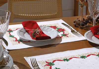 Kit 4 Peças Jogo Americano Dohler Athenas Natal Ornamentos