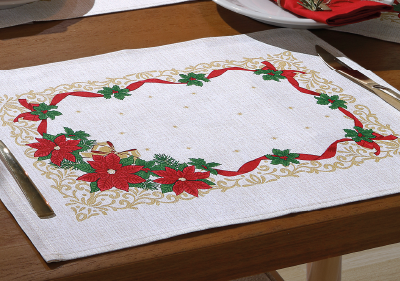 Kit 4 Peças Jogo Americano Dohler Athenas Natal Ornamentos