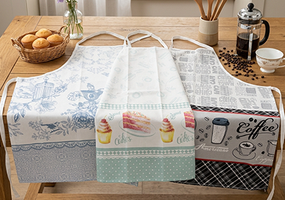 Avental de Cozinha Dohler Clean Antimanchas Pausa da Tarde c/ Tiras Ajustáveis