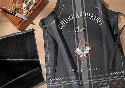 Kit Avental de Cozinha Dohler Clean Antimanchas Churrasqueiro