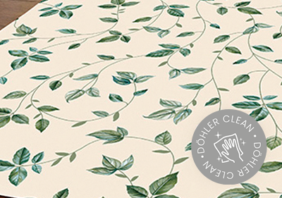 Toalha de Chá / Centro de Mesa Dohler Clean Athenas Botânica Folhas 78cm x 78cm