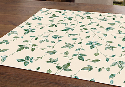 Toalha de Chá / Centro de Mesa Dohler Clean Athenas Botânica Folhas 78cm x 78cm