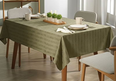 Toalha de Mesa Retangular Karsten Jacquard Sempre Limpa Campestre