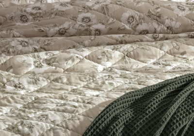 Kit Colcha Queen Karsten Paula Dupla Face 100% Algodão Egípcio Cetim 300 Fios